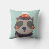 Individuelle Name Winter Tiere werfen Kissen (Rückseite)