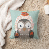 Individuelle Name Winter Tiere werfen Kissen (Decke)