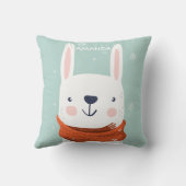 Individuelle Name Winter Tiere werfen Kissen (Rückseite)