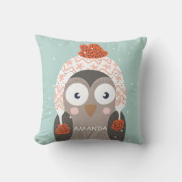Individuelle Name Winter Tiere werfen Kissen
