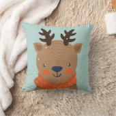 Individuelle Name Winter Tiere werfen Kissen (Decke)