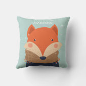 Individuelle Name Winter Tiere werfen Kissen (Rückseite)