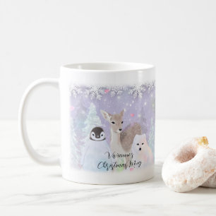 Individuelle Name Winter Wonderland Arktische Tier Kaffeetasse