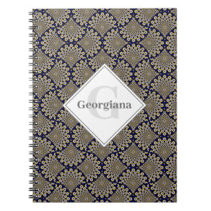 Individuelle Name Wir beobachten Sie Navy & Gold R Notizblock