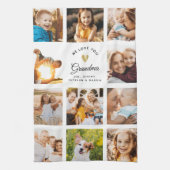 Individuelle Name Wir Liebe Sie Oma Modernes Foto Geschirrtuch (Vertikal)