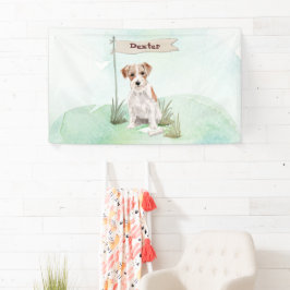Individuelle Name Wire Hairs Jack Russell Pet Dog Banner