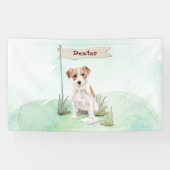 Individuelle Name Wire Hairs Jack Russell Pet Dog Banner (Horizontal)