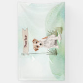 Individuelle Name Wire Hairs Jack Russell Pet Dog Banner (Vertikal)