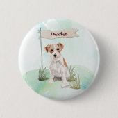 Individuelle Name Wire Hairs Jack Russell Pet Dog Button (Vorderseite)