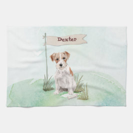 Individuelle Name Wire Hairs Jack Russell Pet Dog Geschirrtuch