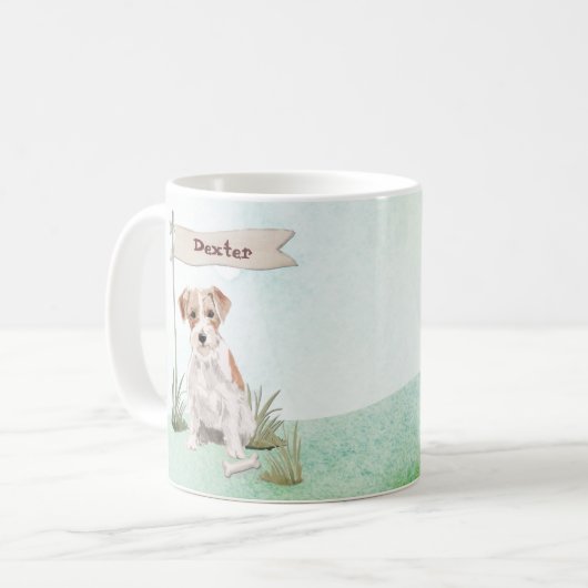 Individuelle Name Wire Hairs Jack Russell Pet Dog Kaffeetasse (Vorderseite Links)