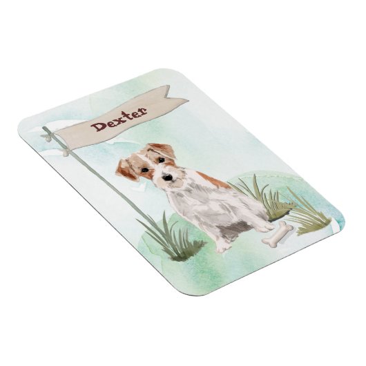 Individuelle Name Wire Hairs Jack Russell Pet Dog Magnet (Rechte Seite)