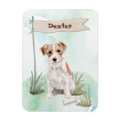 Individuelle Name Wire Hairs Jack Russell Pet Dog Magnet (Vertikal)