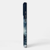 Individuelle Name Wolf Wolves Howling am Mond iPhone Hülle (Linke Seite)