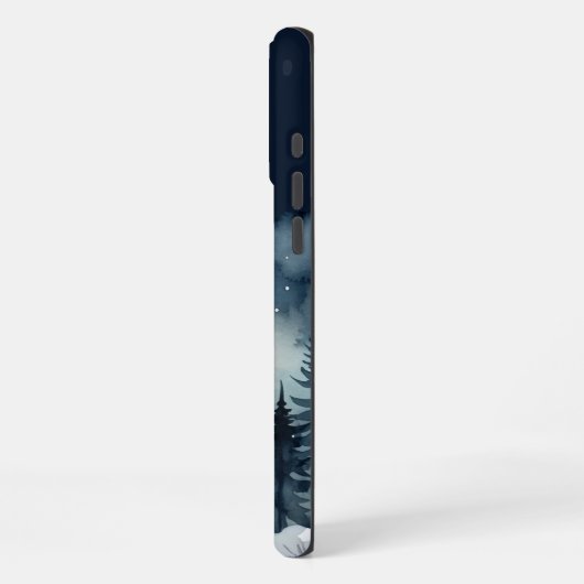 Individuelle Name Wolf Wolves Howling am Mond iPhone Hülle (Linke Seite)