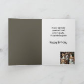Individuelle Name Women Birthday Funny Cat Karte (Innenseite)