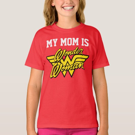 Individuelle Name Wonder Woman Logo T-Shirt (Vorderseite)