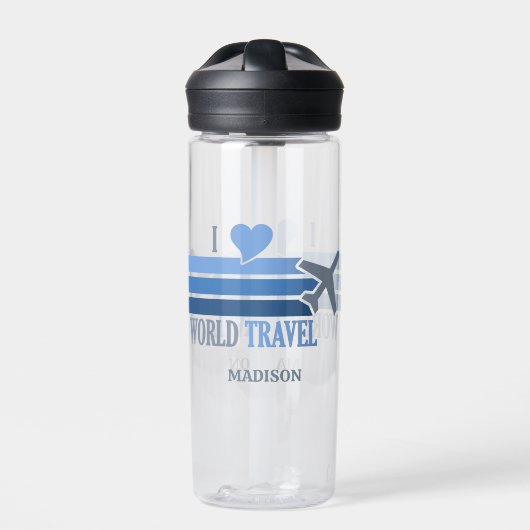 Individuelle Name World Travel Trinkflasche (Vorderseite)