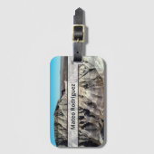 Individuelle Name Wüste Berglandschaft Foto Gepäckanhänger (Vorderseite Vertikal)