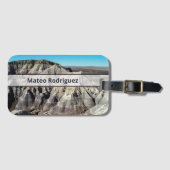 Individuelle Name Wüste Berglandschaft Foto Gepäckanhänger (Vorderseite (Horizontal))