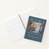 Individuelle Name Year Mama denkt Dusty Blue Boho Notizblock (Innenseite)