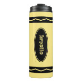 Individuelle Name Yellow Crayon Travel Mug Drink T Thermosbecher (Vorderseite)