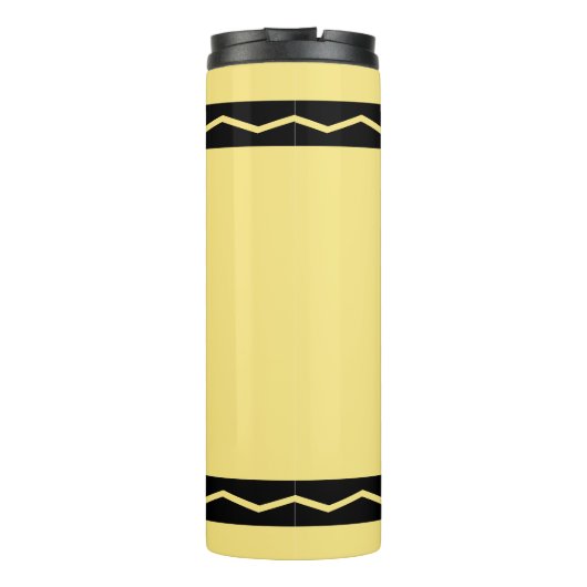 Individuelle Name Yellow Crayon Travel Mug Drink T Thermosbecher (Rückseite)