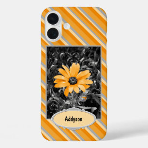 Individuelle Name Yellow Daisy Fotograf iPhone 16 Plus Hülle