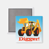 Individuelle Name Yellow Digger Magnet (Vorderseite/Rückseite)