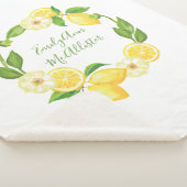 Individuelle Name Yellow Lemon Citrus Floral Baby  Sherpadecke (3/4)