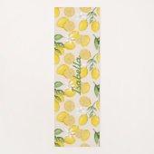 Individuelle Name Yellow Lemon Frucht Muster Yoga Yogamatte (Vorderseite)