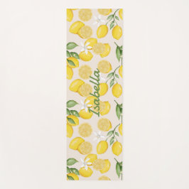 Individuelle Name Yellow Lemon Frucht Muster Yoga Yogamatte