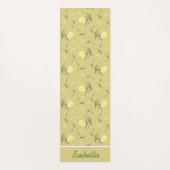 Individuelle Name Yellow Lemon Frucht Muster Yoga  Yogamatte (Vorderseite)