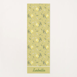 Individuelle Name Yellow Lemon Frucht Muster Yoga Yogamatte