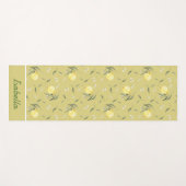 Individuelle Name Yellow Lemon Frucht Muster Yoga  Yogamatte (Vorderseite (Horizontal))