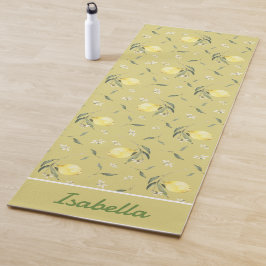 Individuelle Name Yellow Lemon Frucht Muster Yoga Yogamatte