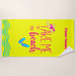 Individuelle Name Yellow Moderner Sommerurlaub Strandtuch