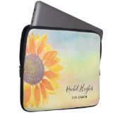 Individuelle Name Yellow Sunflower Life Coach Laptopschutzhülle (Vorne Rechts)
