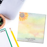 Individuelle Name Yoga Instructor Sonnenblume Notizblock<br><div class="desc">Dieses moderne botanische Yoga Instructor Notepad ist mit einer gelben Sonnenblume auf einem Aquarell-Hintergrund dekoriert. Einfach anpassbar. Ändern Sie mithilfe des Entwurfstools die Textgröße,  den Stil oder die Farbe. Wenn wir unsere Kunstwerke erstellen,  werden Sie dieses exakte Bild von anderen Designern nicht finden. Original Wasserfarbe © Michele Davies.</div>