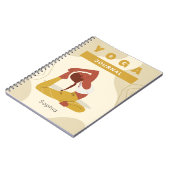 Individuelle Name Yoga moderne, farbenfrohe Zeitsc Notizblock (Linke Seite)