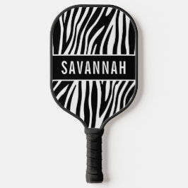 Individuelle Name Zebra Animal Print Muster Classi Pickleball Schläger