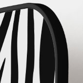 Individuelle Name Zebra Animal Print Muster Classi Pickleball Schläger (Linke Seite)