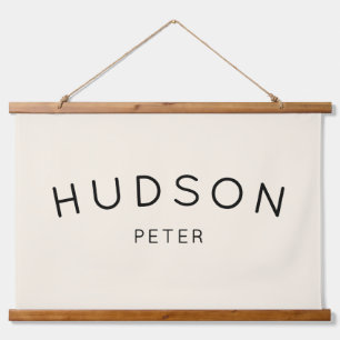 Individuelle Name-Zeichen, Kindername, Kinderzimme Wandteppich Mit Holzrahmen