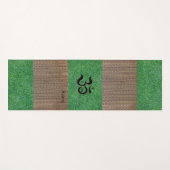 Individuelle Name Zen Om Grüngras Tatami Print Rus Yogamatte (Vorderseite (Horizontal))