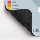 Individuelle Name Zentralamerika - Karte Mousepad (Ecke)
