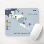 Individuelle Name Zentralamerika - Karte Mousepad (Mit Mouse)