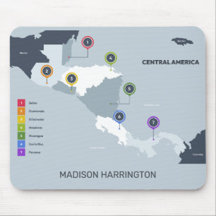 Individuelle Name Zentralamerika - Karte Mousepad