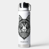 Individuelle Name Zierkatze Trinkflasche (Hinten)