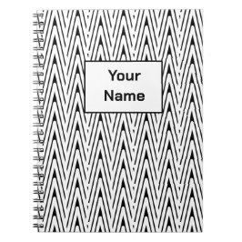 Individuelle Name Zig Zag Spiral Foto Notebook Notizblock