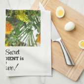 Individuelle Name, Zitat Sonnenblumen drucken 16x2 Geschirrtuch (Viertel Falte)